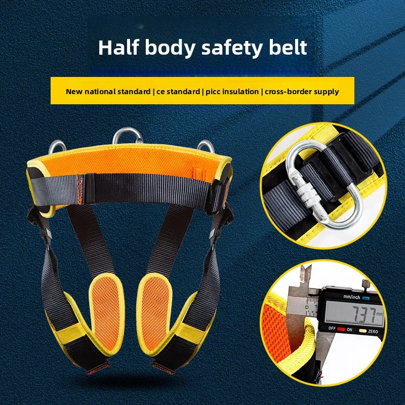 Outdoor Cave Exploration Safety Belt Fast Descent Rock Climbing Harness Ultra-light Simple Half-body Harness