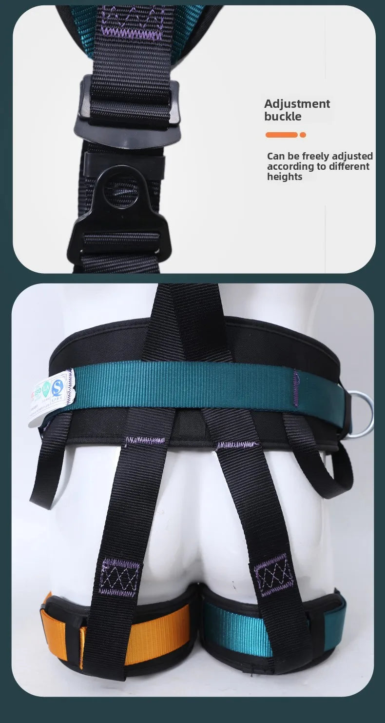 High Altitude Work Safety Harness 5-Point Full Body Safety Belt Outdoor Climbing Mountaineering Construction Rescue Equipment