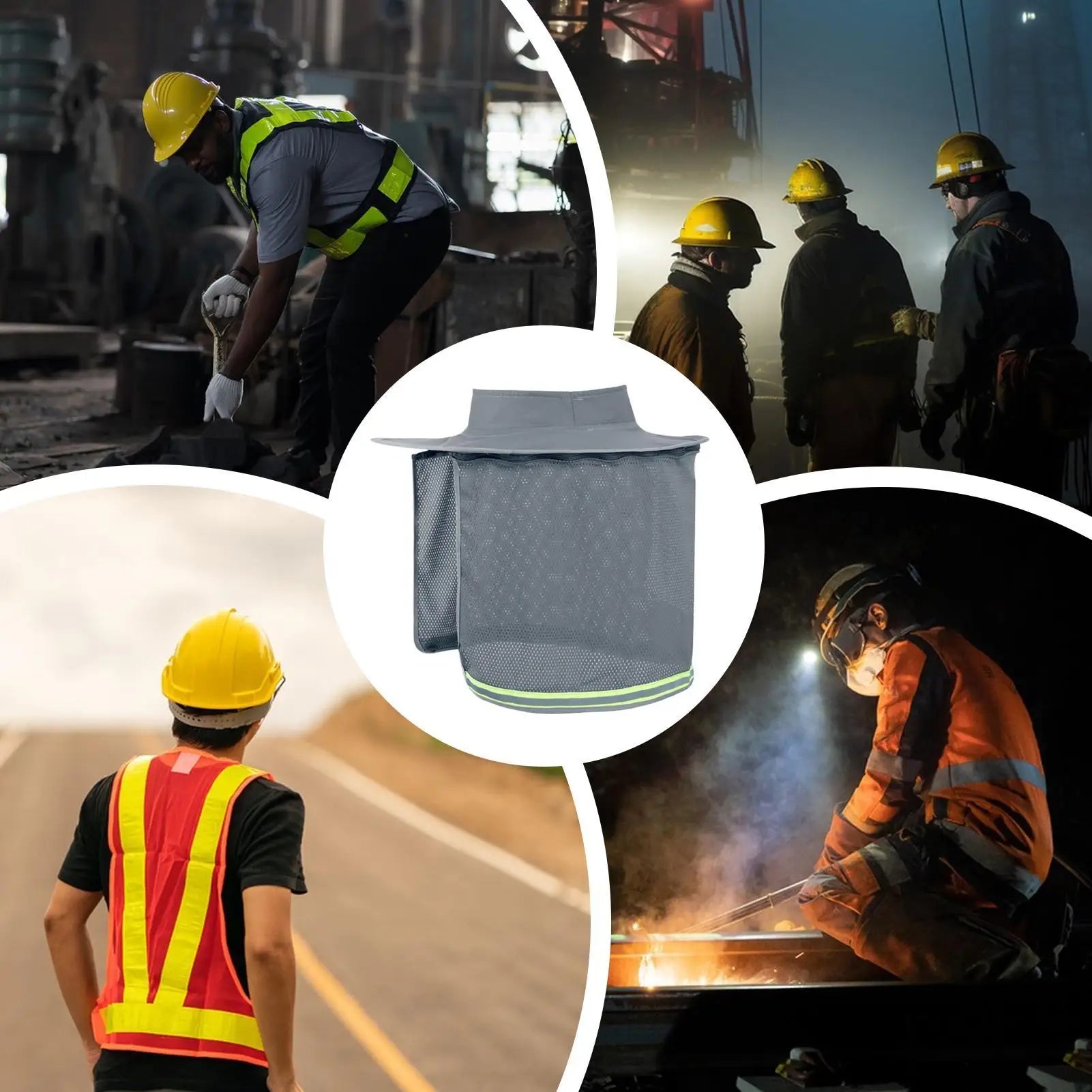 Hardhat Sun Shade Hard Hat Sunshade Construction Sun Protection Breathable Cooling Safety Helmets Accessories