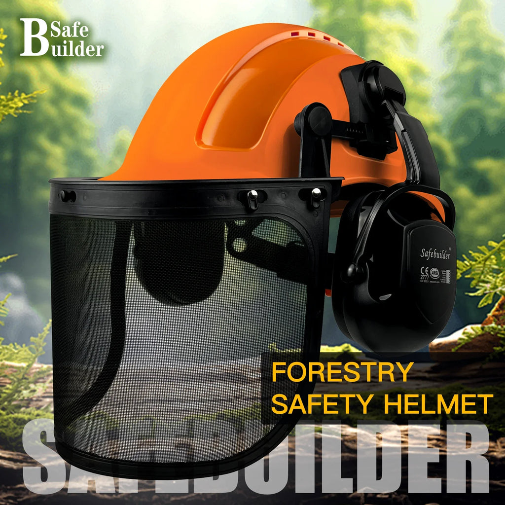 3 in 1 Industrial Forestry Safety Helmet Earmuffs Chainsaw Arborist Logging Hard Hat Goggles CE Construction Working Hard Cap
