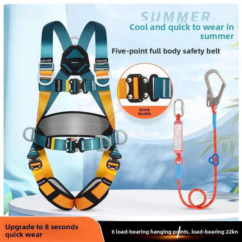 Safety Harness for Work in Height with Safety Rope Belt Carabiner Outdoor Climbing Industrial Full Body Security Protection