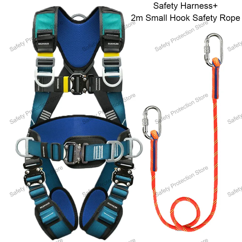 High Altitude Work Safety Harness Full Body Five-point Safety Belt Rock Climbing Construction Belt Body Protection Equipment
