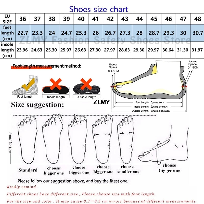 New Women Safety Shoes Rotated Button Men Woman Steel Toe Sneakers Puncture Proof Anti-smash Work Safety Boots Female Industrial