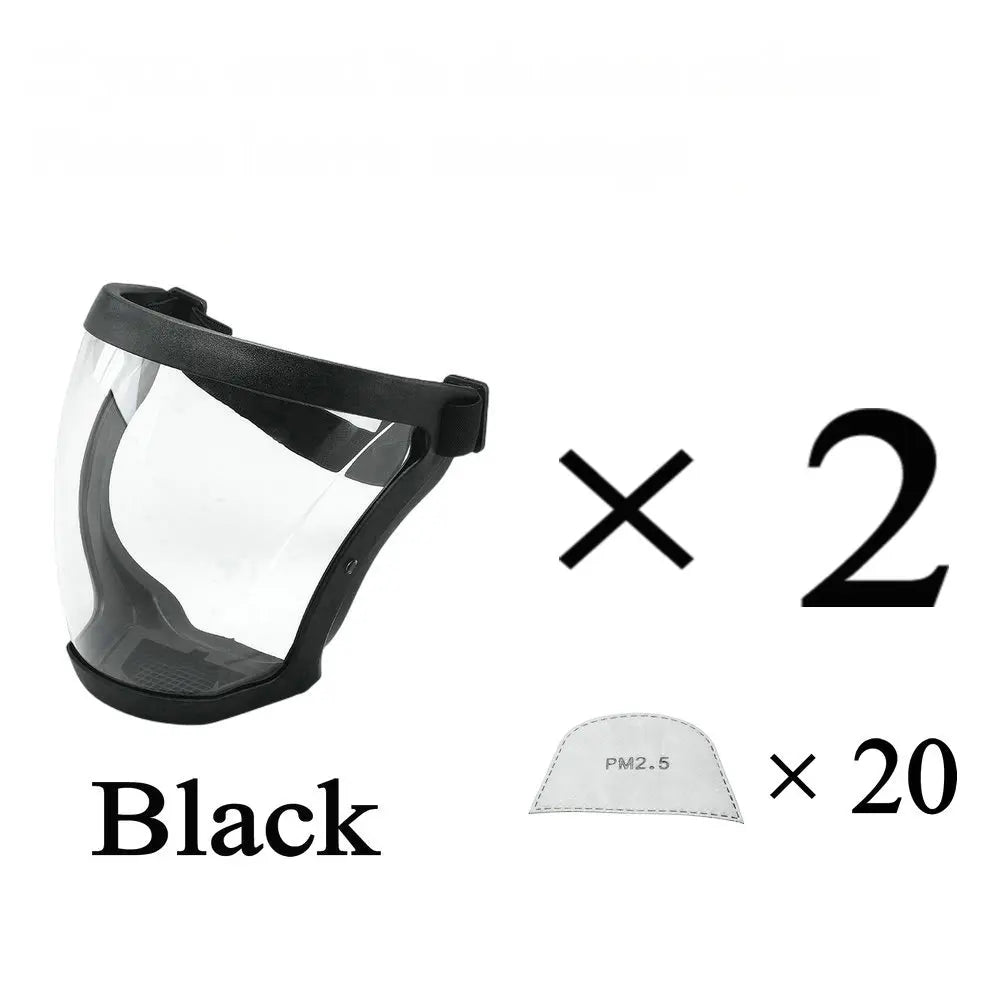 6 Colors Transparent Face Mask Full Face Shield Safety Glasses Eye Protection Windproof Dustproof Anti-splash Kitchen Tool New