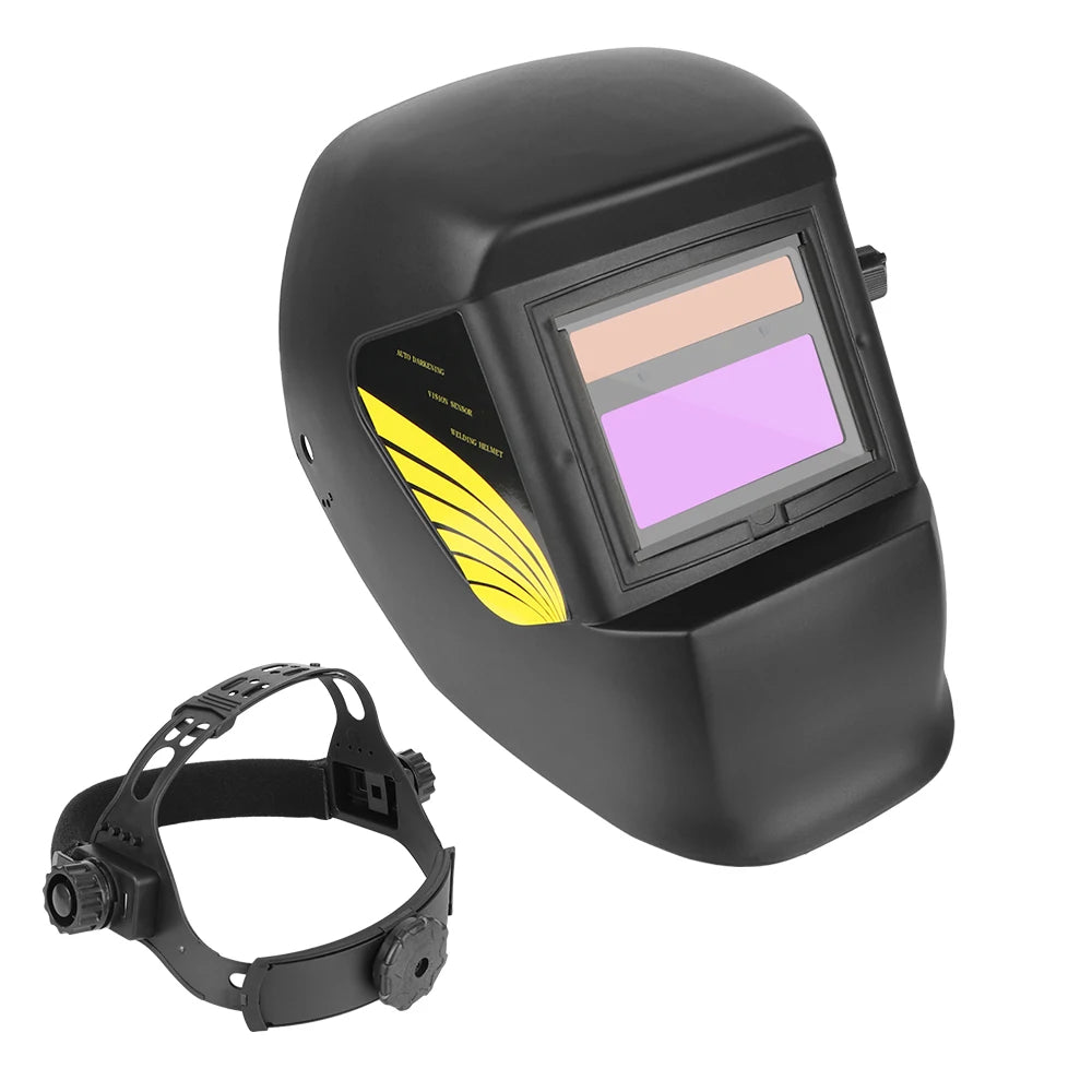 Welder Mask Auto Darkening Large View True Color Lens Solar Power Welding Mask Welding Helmet For Arc Weld Grind Cut