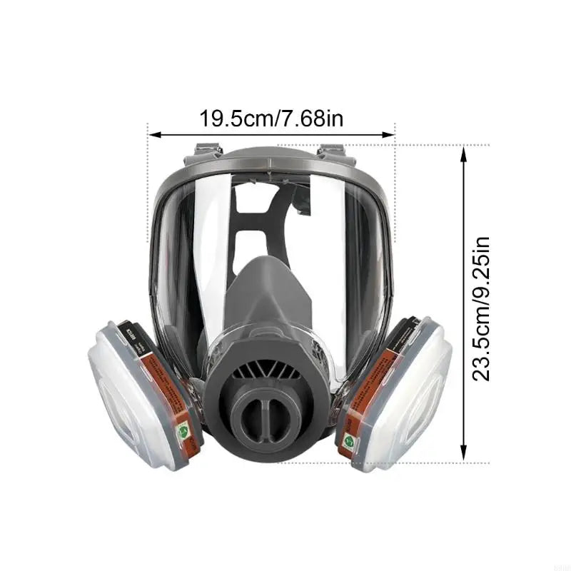 6800 Series Double Purpose Adjustable Full Face Respirator Mask for External Filter Canisters for Chemical Dust Protect 896C