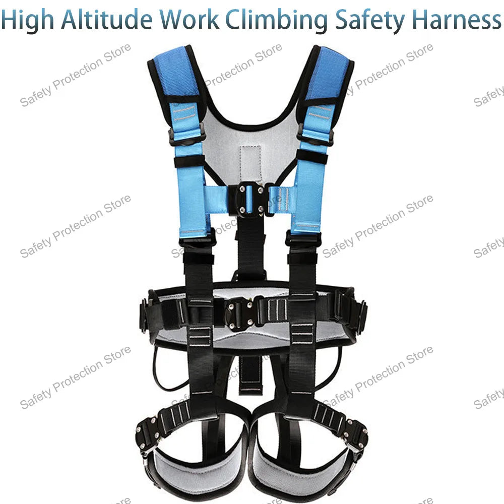 Full Body Outdoor Climbing Safety Harness Aerial Work Construction Safety Belt Rock Mountaineering Protection Survival Equipment