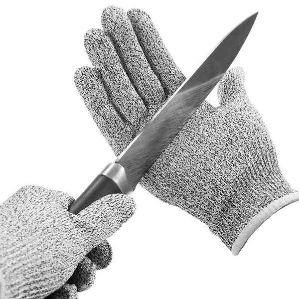 1 Pair Cut Resistant Gloves HPPE Level 5 Abrasion Resistant Carpentry Kitchen Knife Fish Grabbing Slip Resistant Hand Protection
