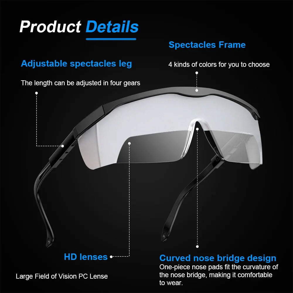 Protective Safety Glasses Eye Protection Goggles CE Ansi Z87 Anti Fog Shading Eyewear for Pilot IFR Training Aviation Flight