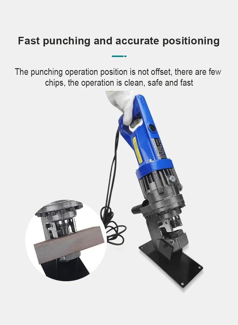 MHP20 Portable Electric Punching Machine Hydraulic Small Angle Iron Channel Steel Copper And Aluminum Plate Punching Machine