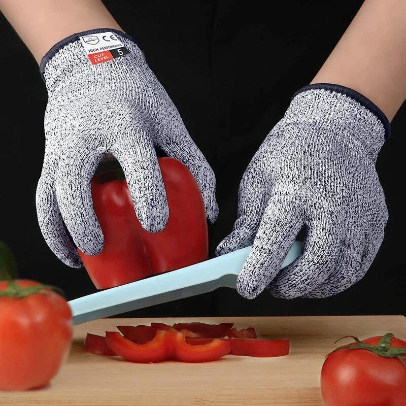 Cut Resistant Gloves HPPE Level 5 Abrasion Resistant Carpentry Kitchen Knife Fish Grabbing Slip Resistant Hand Protection