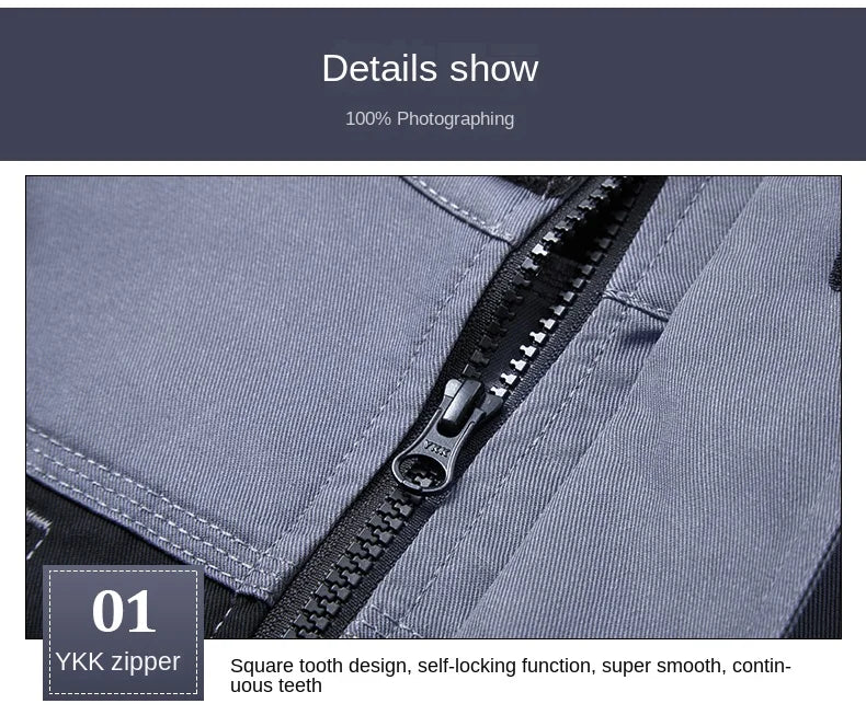 2026 New Work Clothes Men Construction Reflective Safety Coveralls Welding Suit Car Repair Workshop Mechanic Plus Size Clothes