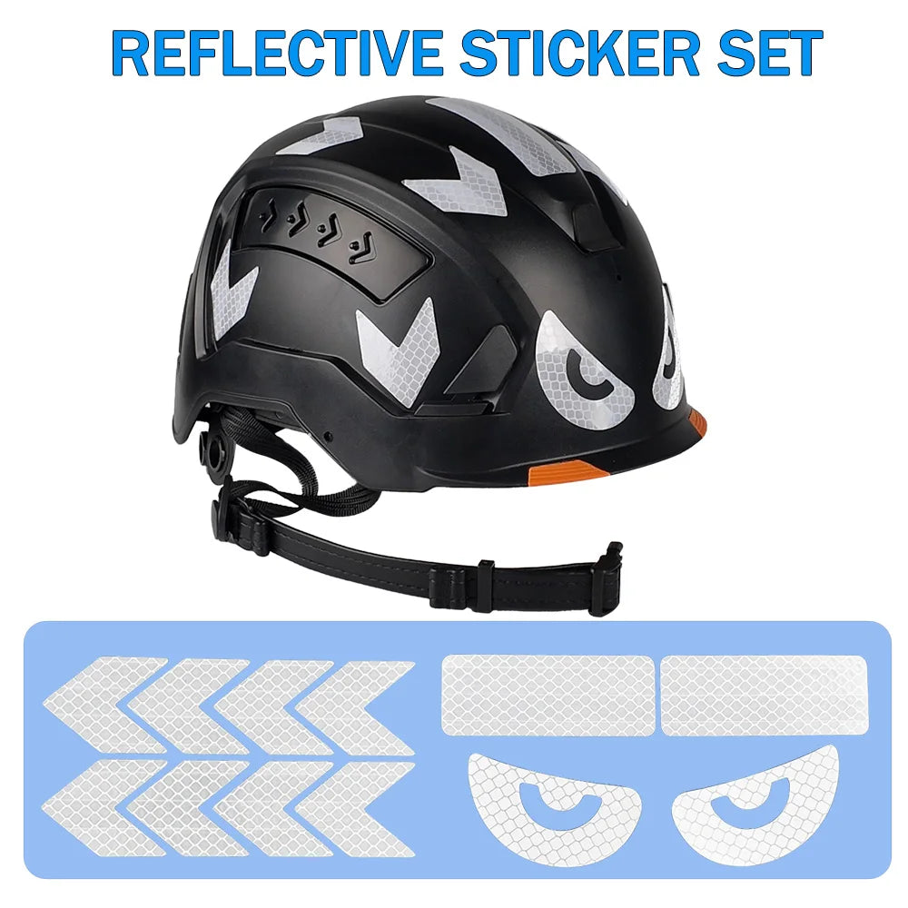 CE Construction Safety Helmet Reflective Stickers Breathable ABS Hard Hat for Engineer Industrial Work Cap Protective Guard ANSI
