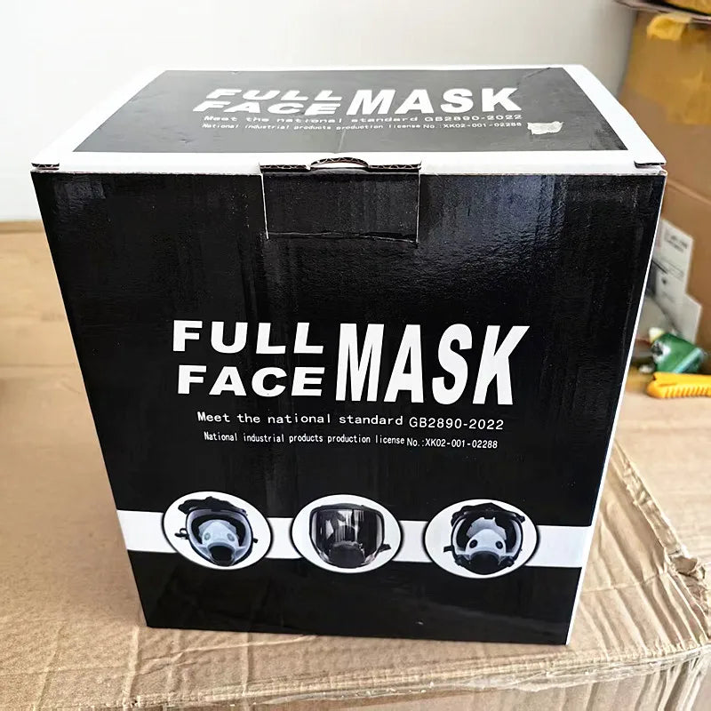 6800 Large View Gas Mask Full Facepiece Respirator Painting Spraying Silicone Mask