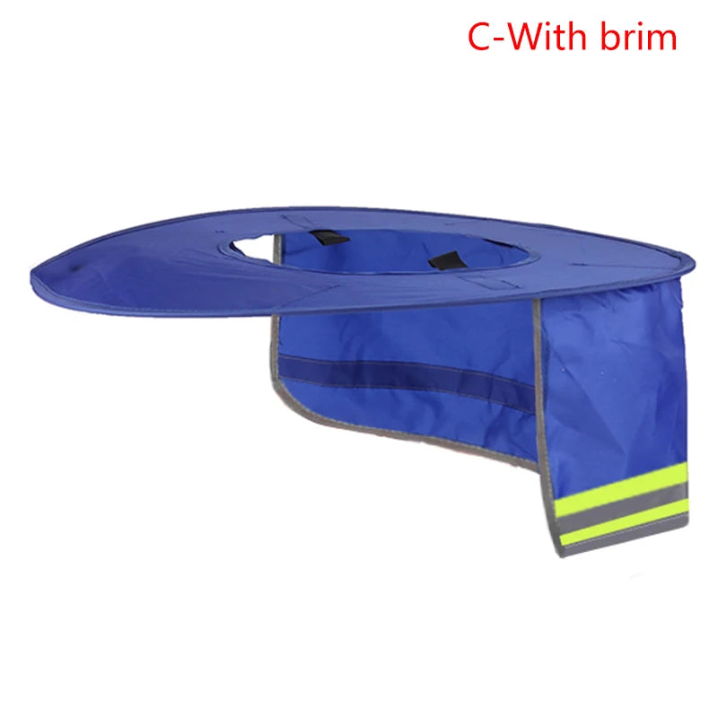 Summer Sun Shade Safety Hard Hat Neck Shield Helmets Reflective Hat Brim Reflective Cap Cover for Construction Workers