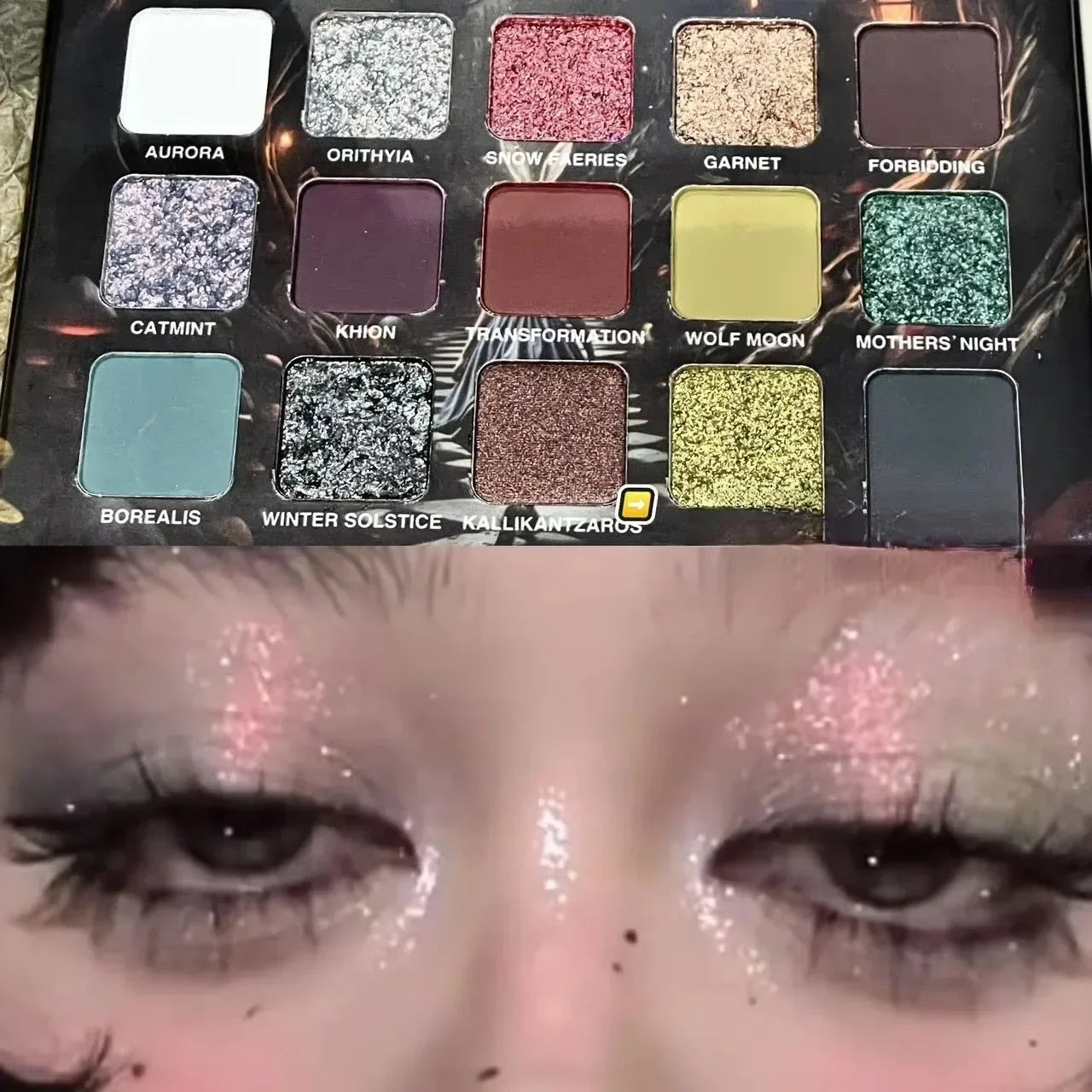 15-Color Underground Eyeshadow Palette Pearlescent Glitter Matte Metallic Halloween Makeup Look Suitable