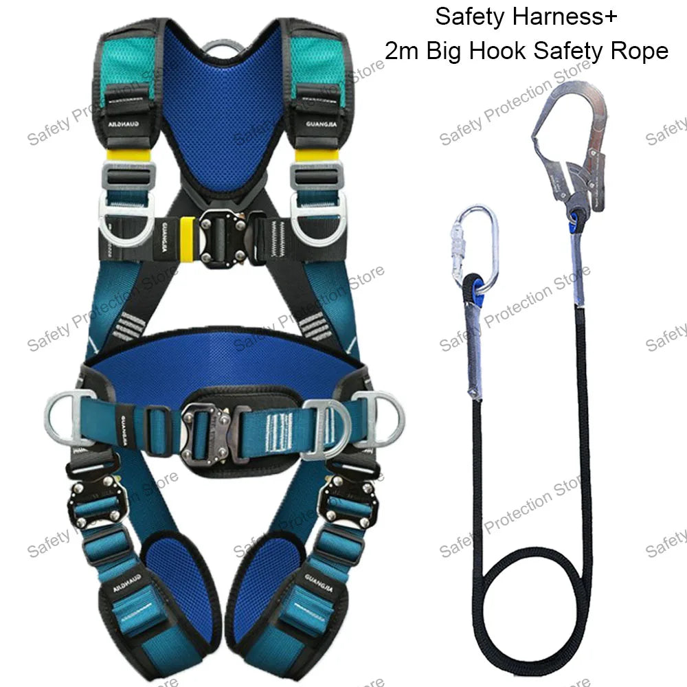 High Altitude Work Safety Harness Full Body Five-point Safety Belt Rock Climbing Construction Belt Body Protection Equipment