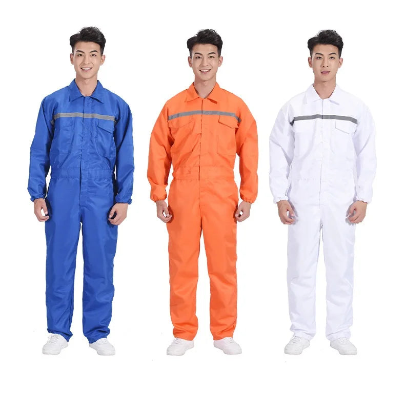 Reflective safety work overall Hi VIS painter working jumpsuit auto repairman mechanical labor coverall warehouse staff coverall