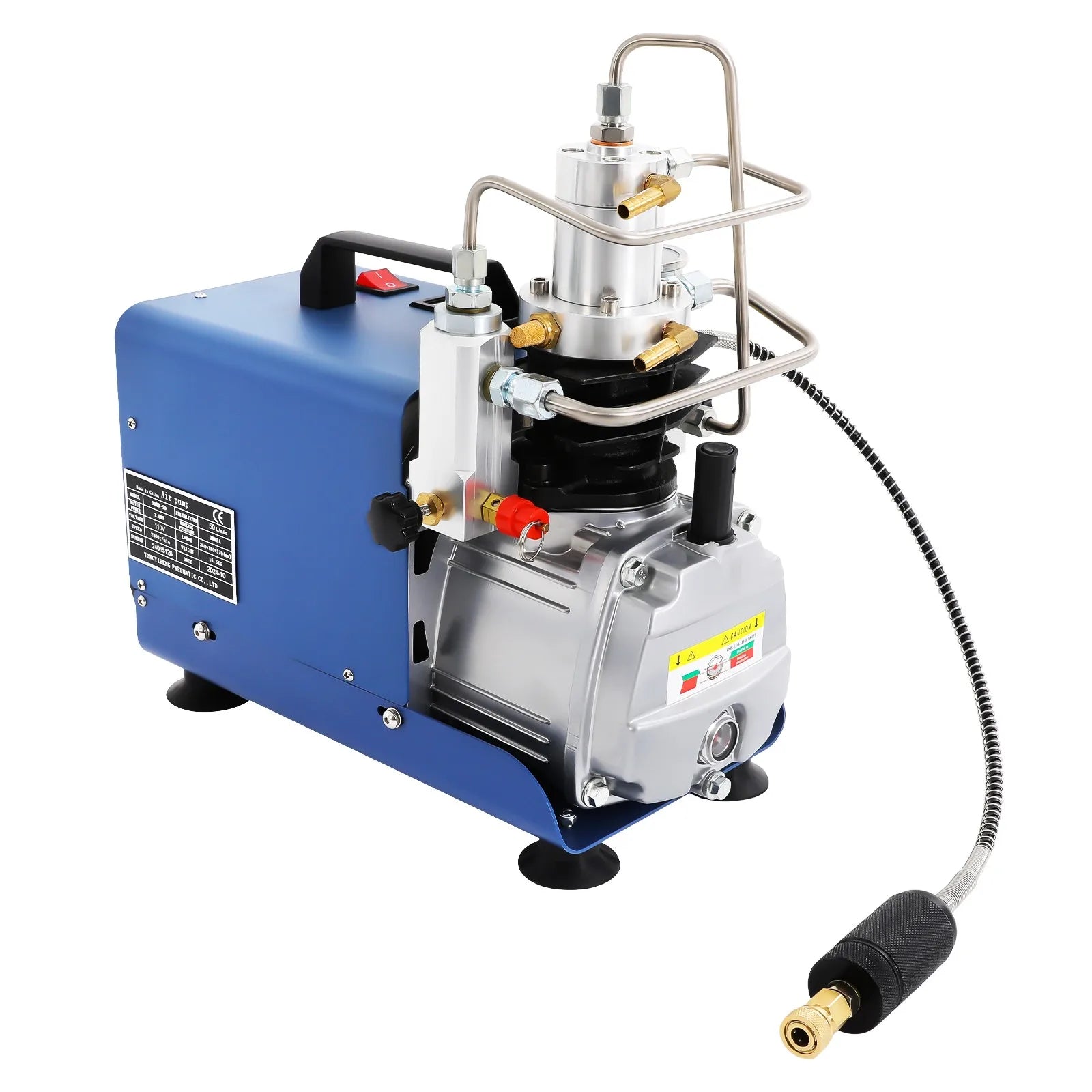 High Pressure 4500PSI 30Mpa PCP Air Compressor Pump 110V Electric Auto-Stop Water Cooling Portable Air Pump