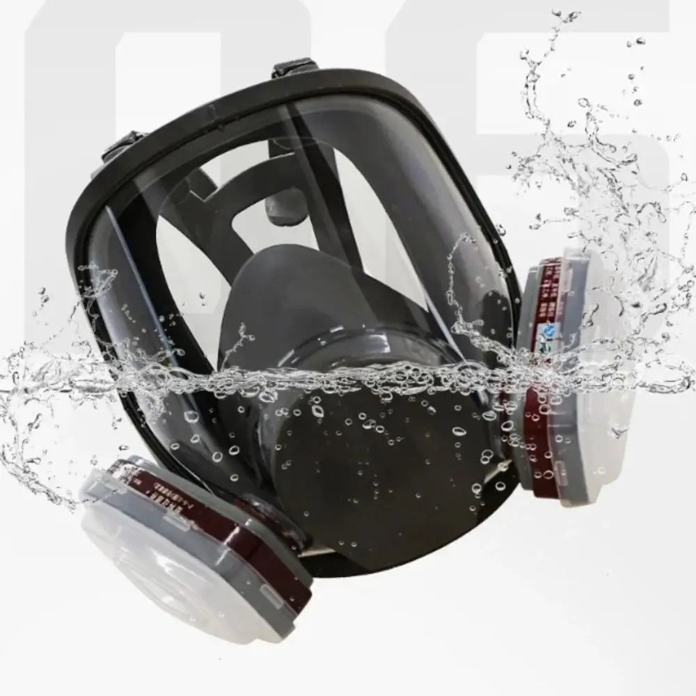 7 In 1 Set Industrial Mask Silicone Mask Large View Full Face Mask Dust Filter Full Facepiece Spray Paint Respirator