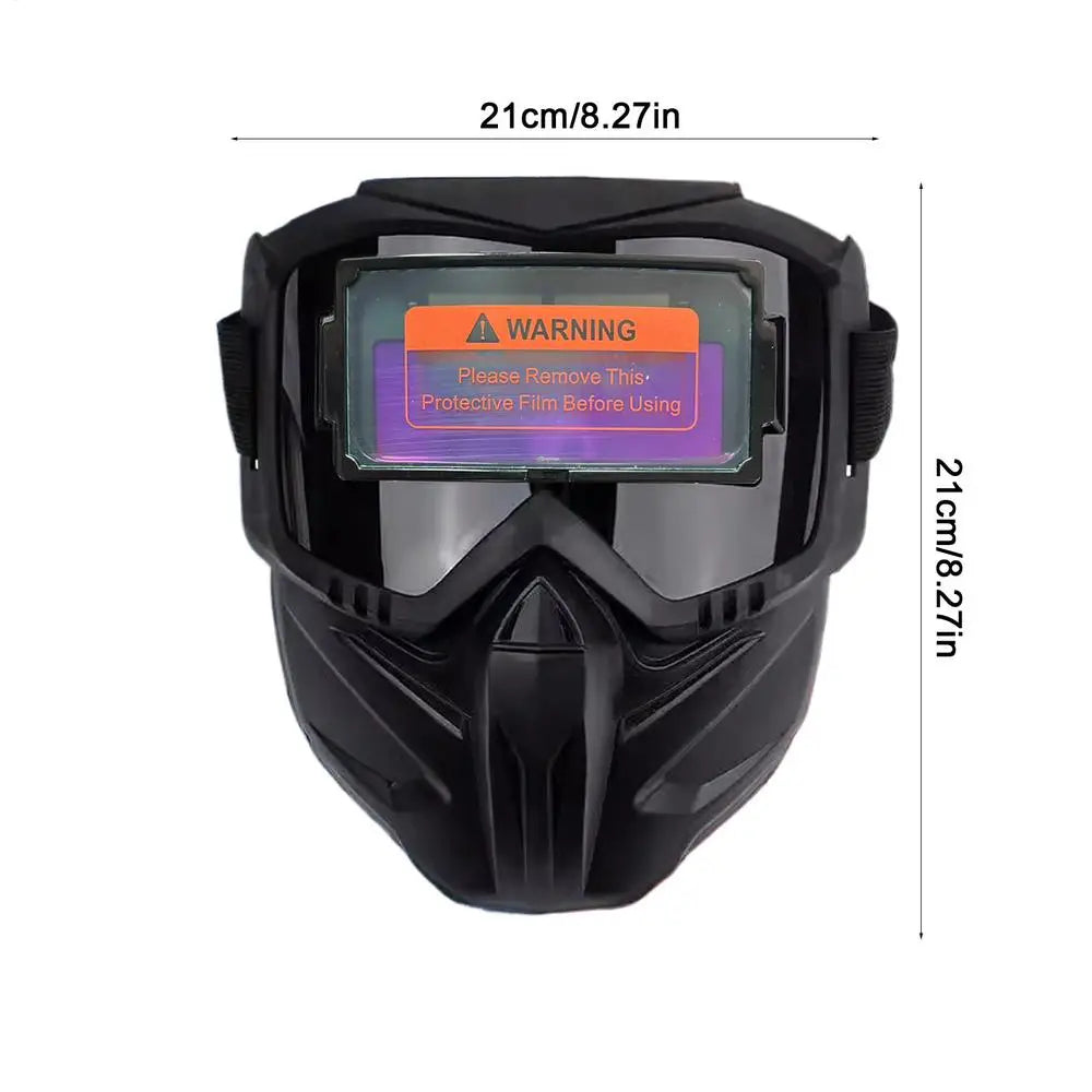 Auto Darkening Welding Mask For Arc Weld Grind Cut Solar Power Welder Mask True Color Lens Large View Welding Helmet