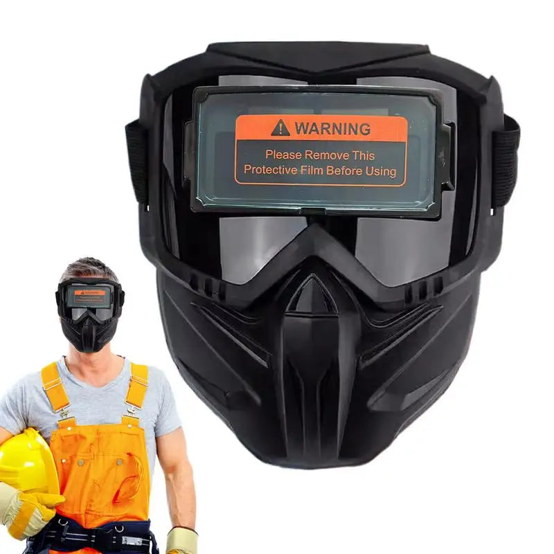 Auto Darkening Welding Mask For Arc Weld Grind Cut Solar Power Welder Mask True Color Lens Large View Welding Helmet