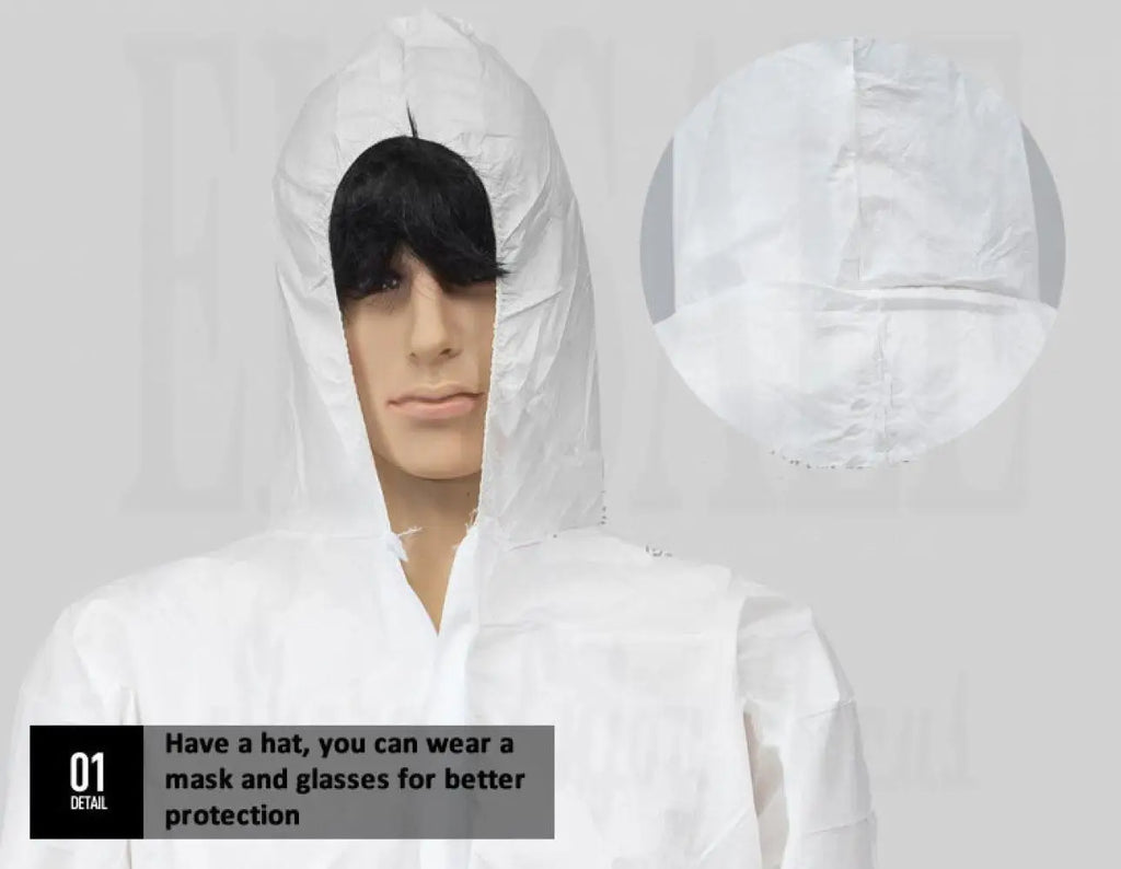 Protective Disposable Waterproof Oil-Resistant Work Safety Clothing Spary Painting Cover All Protection Clothes Overall Suit