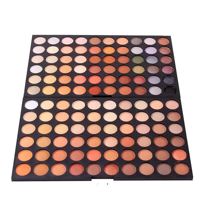 120 Color Eyeshadow Palette with Matte and Shimmer Effects Nude Warm Tones for Parties, Events and Professional Makeup Artistry