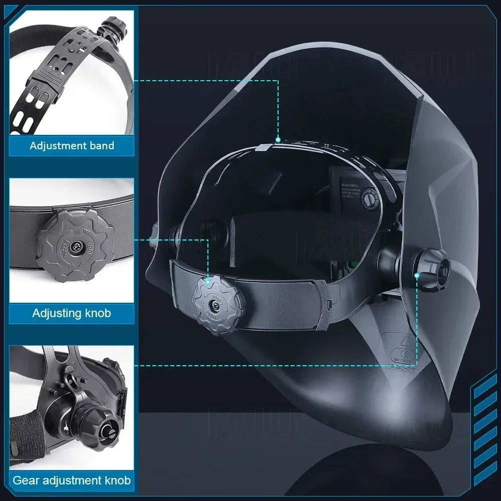 Welding mask Solar Automatic Li battery Electric DIN4/9-13 TIG MIG Welding helmet Auto Darkening Welding Mask