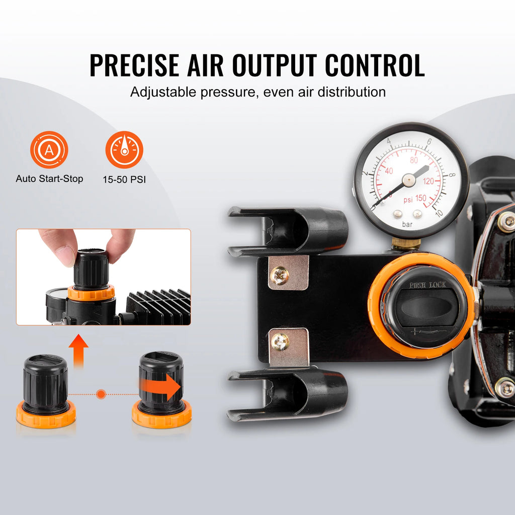 SucceBuy Airbrush Kit, Dual Fan Air Compressor Professional Airbrushing System Kit Airbrushes Mixing Wheel Cleaning Brush Set