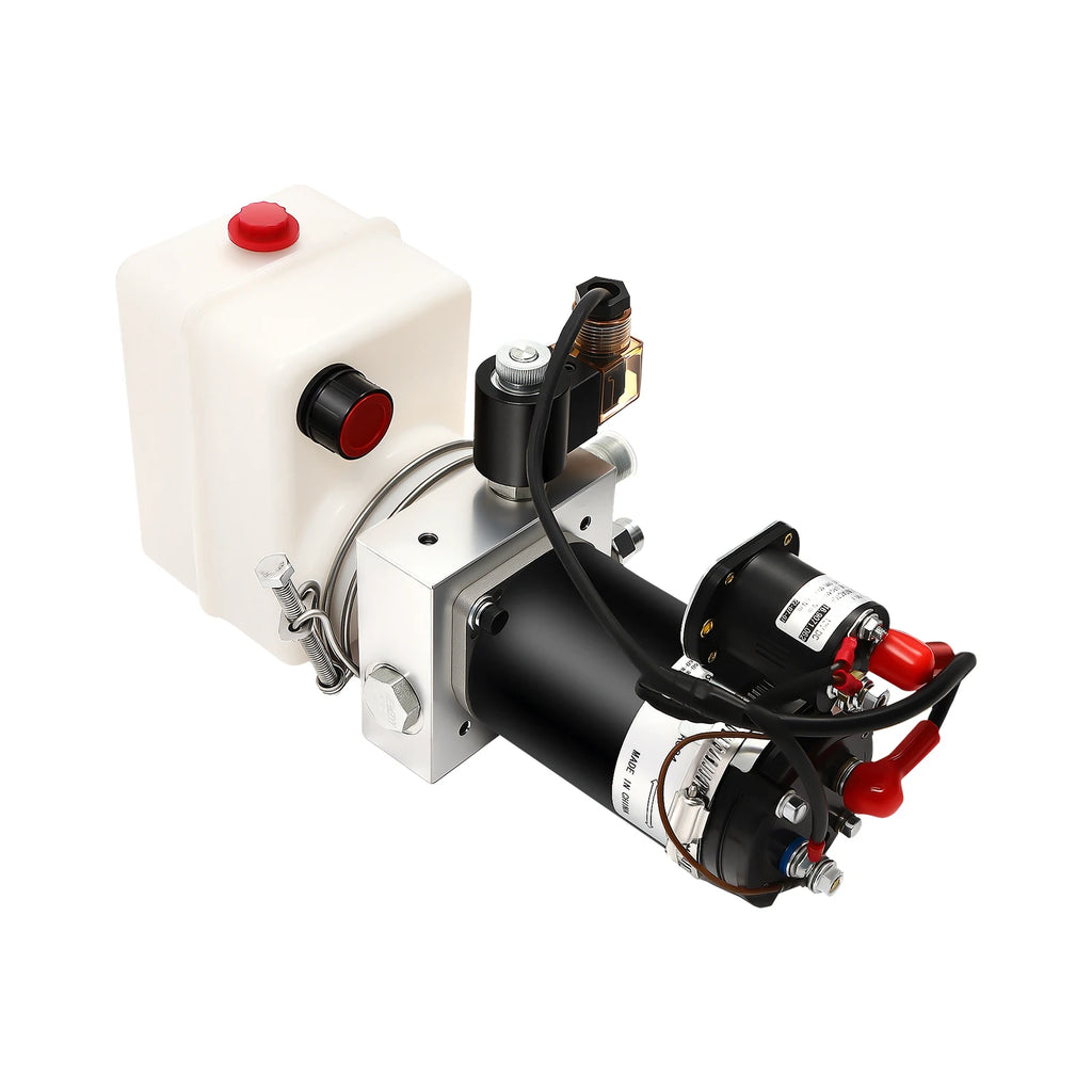 Hydraulic Pump for Dump Trailer, 12V Hydraulic Power Unit , 800W Single Acting Dump Truck Hydraulic Pump Remote Control 1.5L