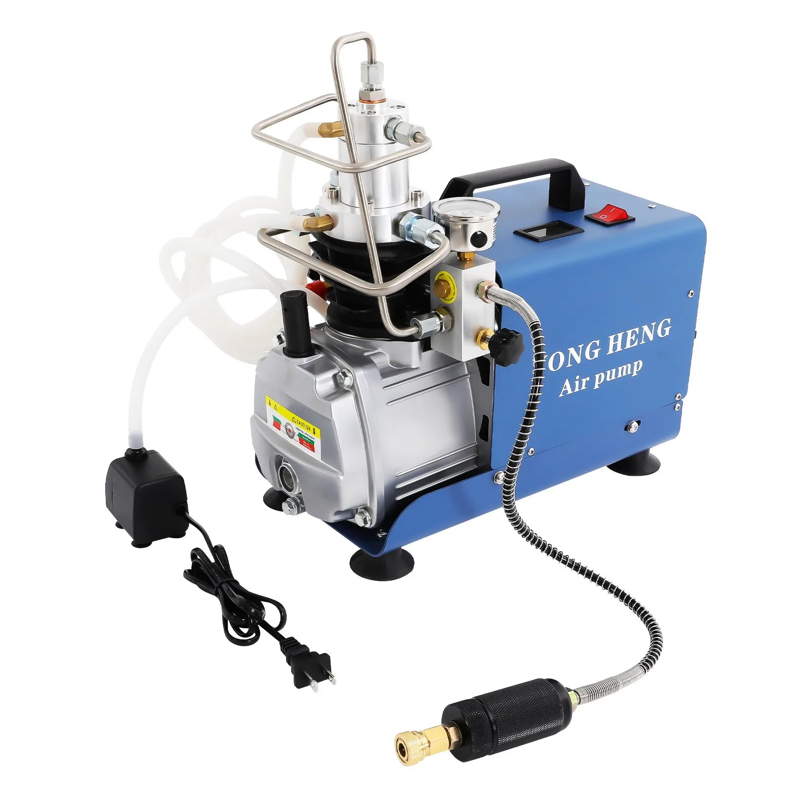 High Pressure 4500PSI 30Mpa PCP Air Compressor Pump 110V Electric Auto-Stop Water Cooling Portable Air Pump