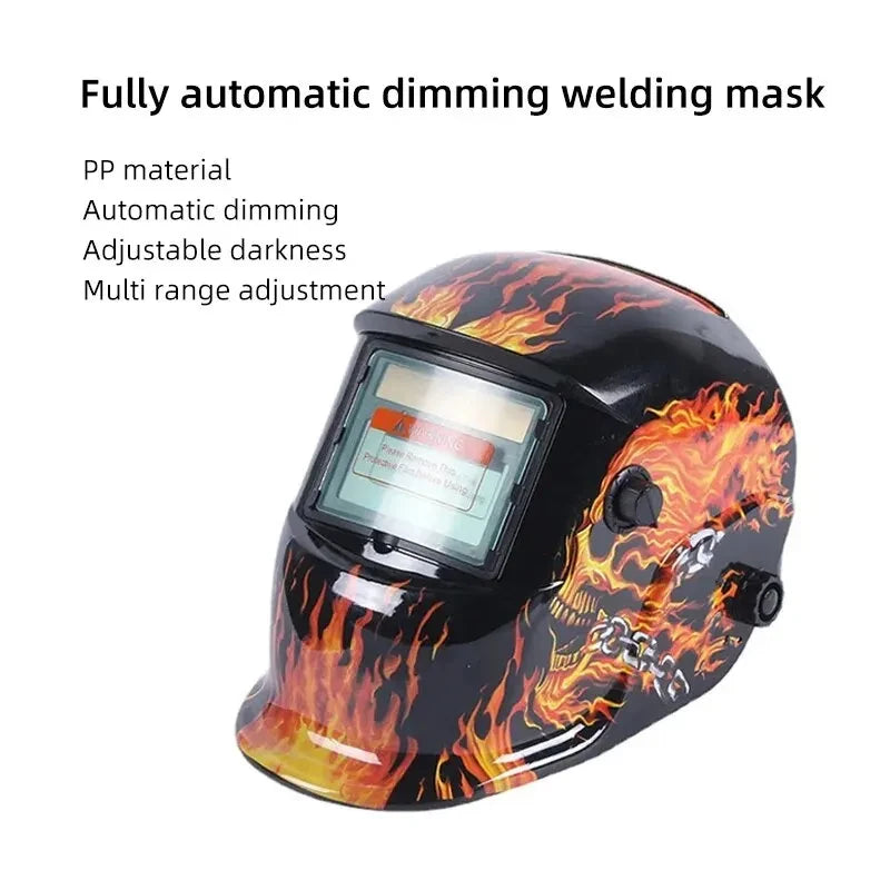 Automatic Dimming Welding Mask Solar Headwear Argon Arc Welding Helmet High Temperature Protection Welder Mask Automatic Color