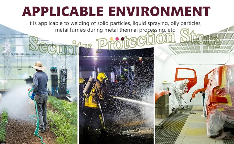 6800 Full Face Respirator Gas Paint Spray Mask with 60926 Cartridge for Painting Car Spray Epoxy Resin Dust Polishing Welding