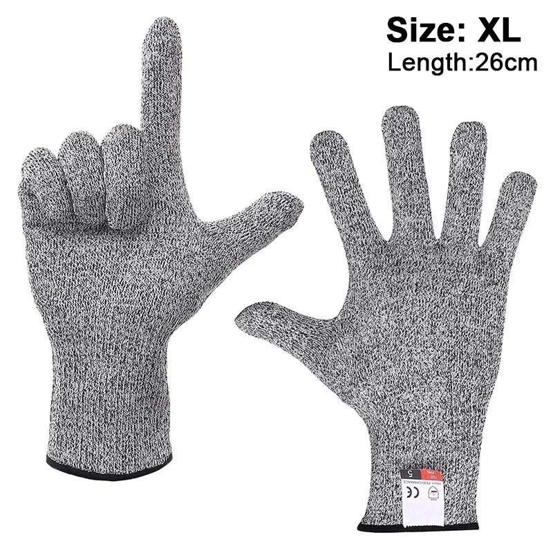 Cut Resistant Gloves HPPE Level 5 Abrasion Resistant Carpentry Kitchen Knife Fish Grabbing Slip Resistant Hand Protection
