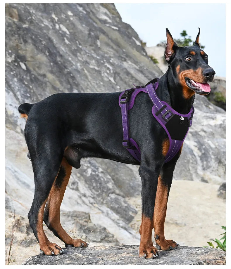 Dog Harnesses Leads Vest Type Pet Harness Large Dog Harness Explosion-proof Reflective Dog Tactical Harness