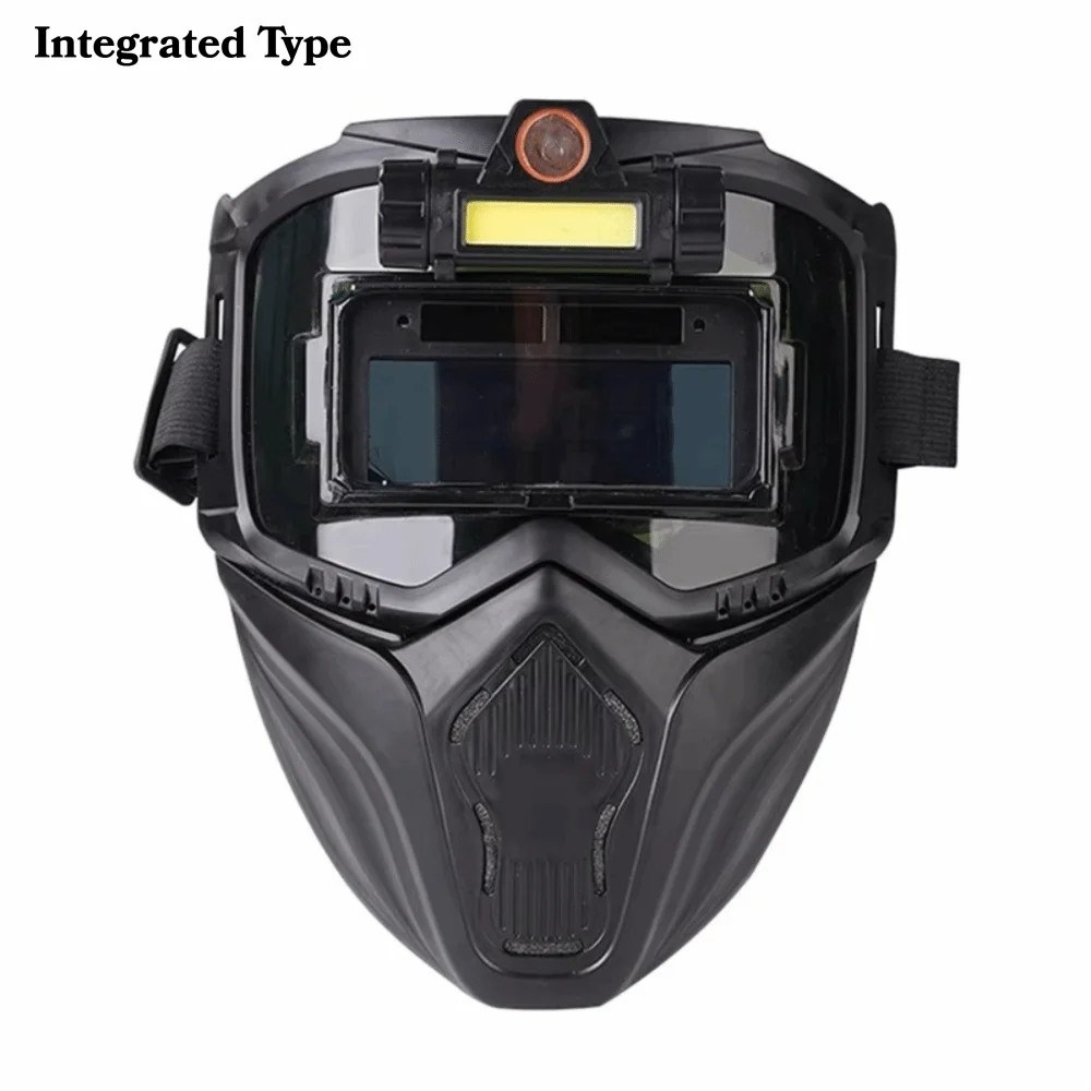 Auto Darkening Auto Darkening Welding Helmet Integrated Type Equipped with Headlights Welding Mask Adjustable Band Split Type