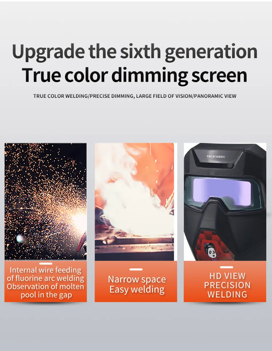 Outside Control Solar Auto Darken True color Welding Glasses Welder Mask Welding Helmet Goggles With Shade eara Din9-Din13