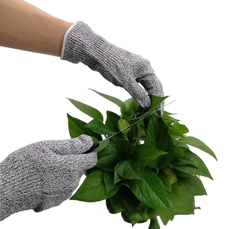 New Anti- Anti-cut Glass Cutting Gloves HPPE Level 5 Safety Anti Cut Gloves High-strength Industry Gardening Multi-Purpose