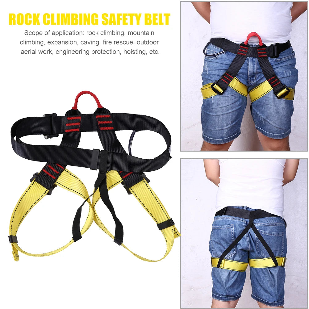 Outdoor Sport Rock Climbing Harness Aerial Survival Waist Half Body Safety Belt