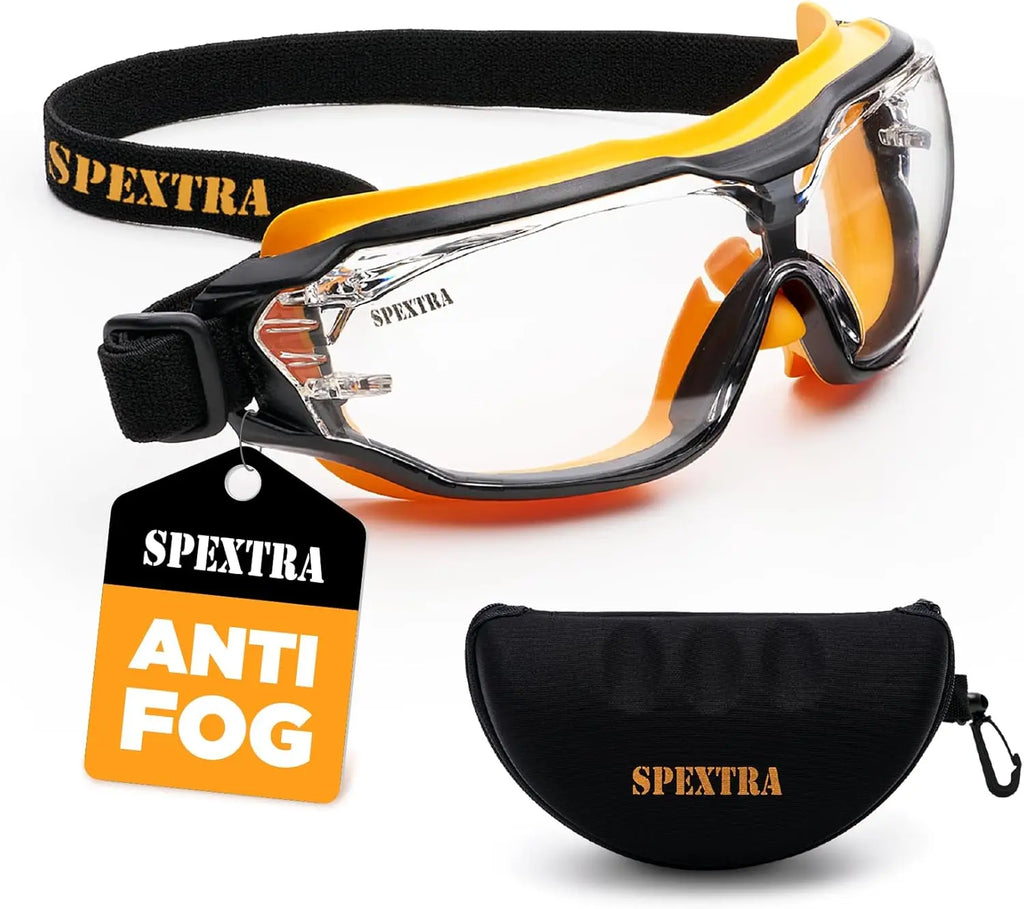 Anti-Fog Safety Goggles with Clear Lens, ANSI Z87.1 Impact and UV Protection for Lab Use