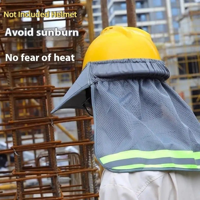 Summer Sun Shade Safety Hard Hat Neck Shield Helmets Reflective Hat Brim Reflective Cap Cover For Construction Workers