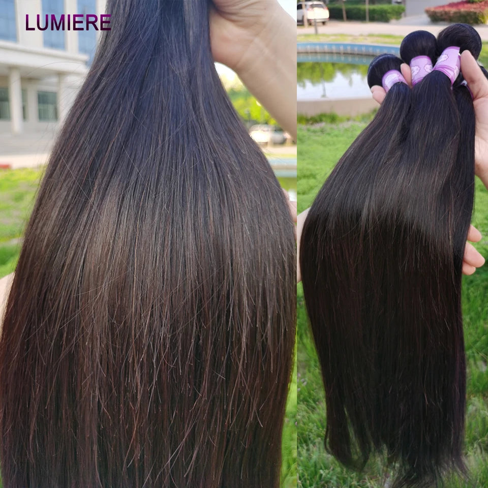 18A Bone Straight Human Hair Bundles Soft 100% Raw Virgin Hair Extensions For Women Hair Weave Bundle Deal Double Weft Wholesale