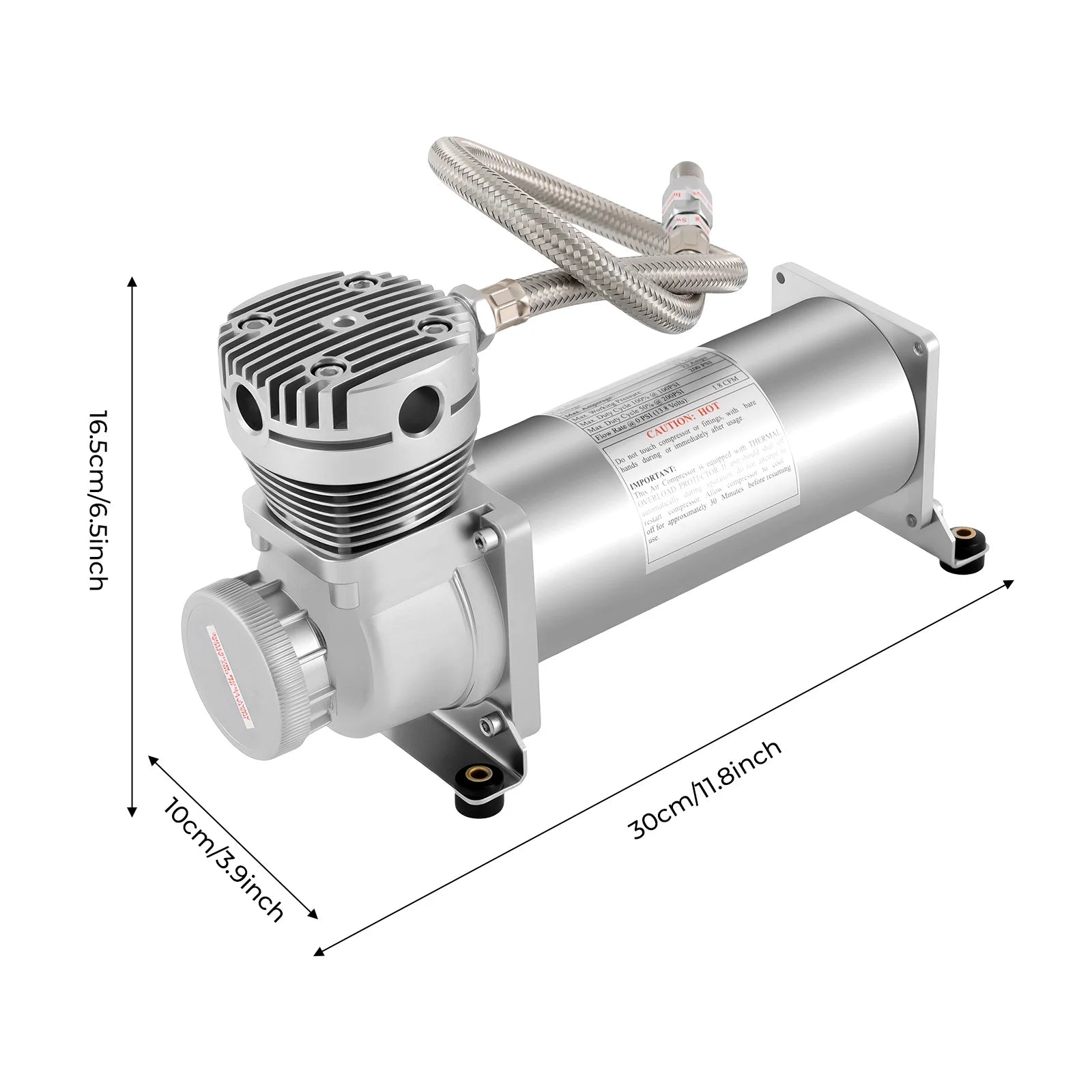 12V 200PSI Portable Air Compressor Kit 1.8CFM Air Ride Suspension Compressor Onboard Air Compressor for Tire Inflation