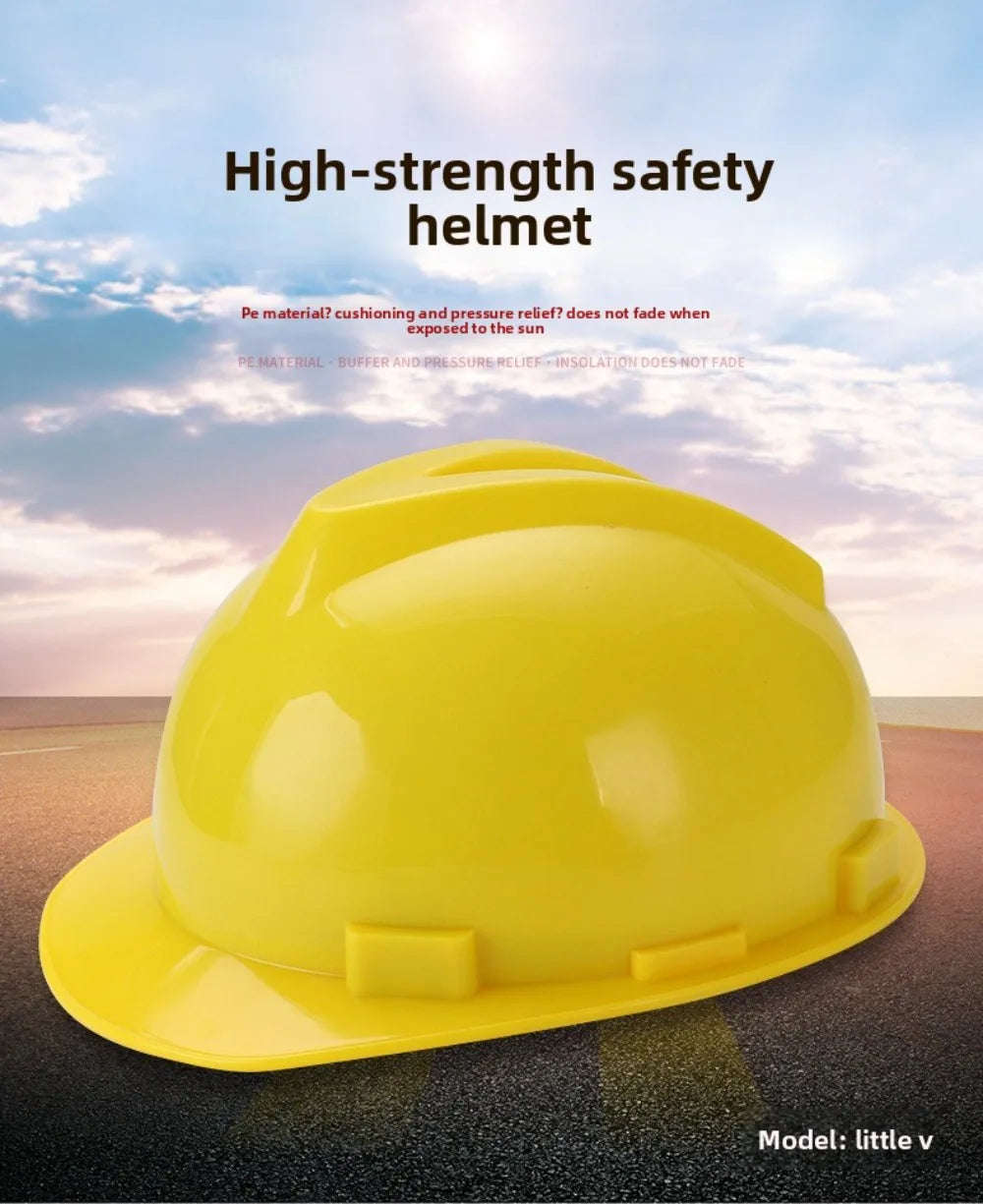 Heavy Duty Hard Hat‌ Anti Smash Protective Construction Labor Protection Adjustable Cushioned Safety Helmet Safety Equipment