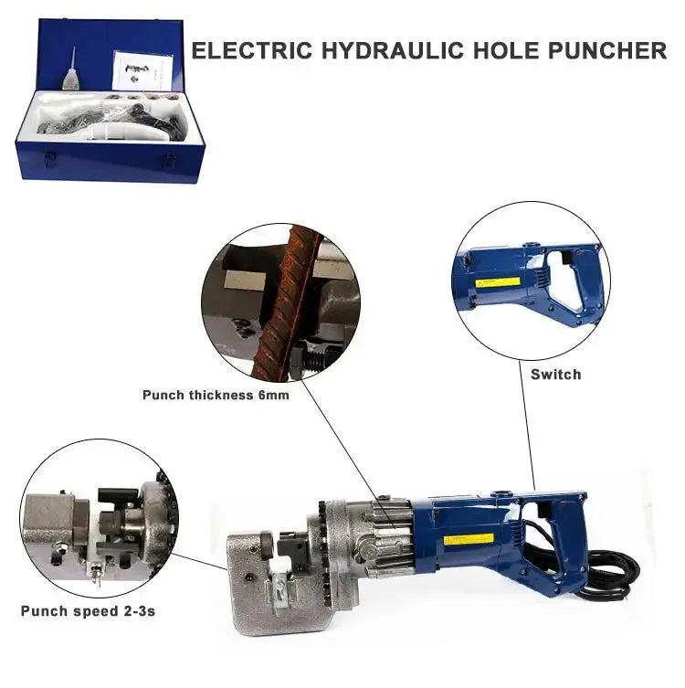 MHP20 Portable Electric Punching Machine Hydraulic Small Angle Iron Channel Steel Copper And Aluminum Plate Punching Machine