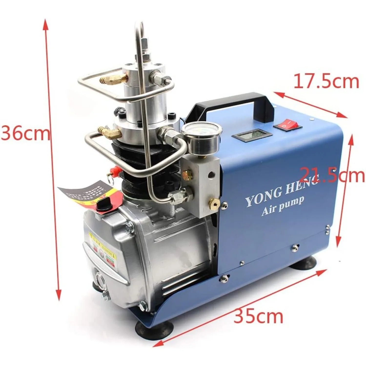 High Pressure 4500PSI 30Mpa PCP Air Compressor Pump 110V Electric Auto-Stop Water Cooling Portable Air Pump