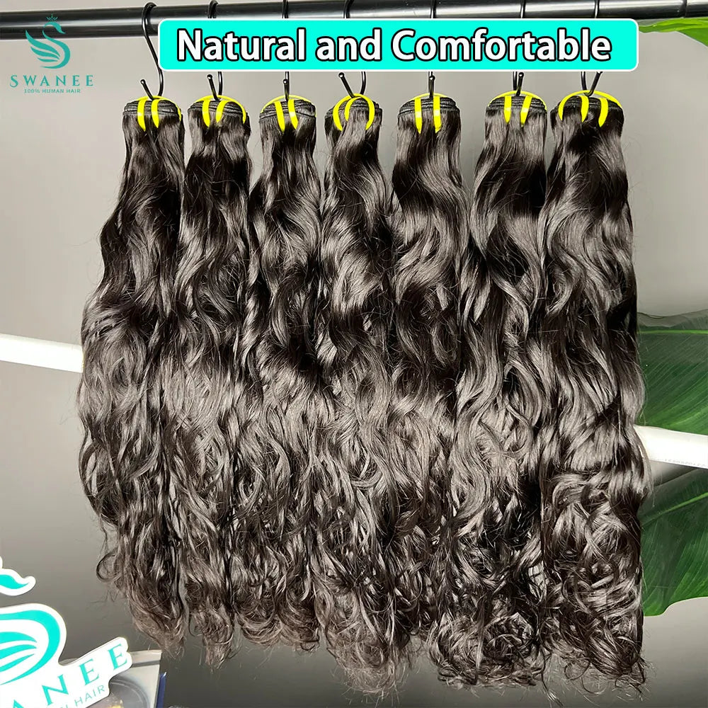 1/3/4 Bundles Natural Wave Human Hair Weave Bundles Wavy Hair Extension 100% Remy Human Hair Water Wave 100g/PCS