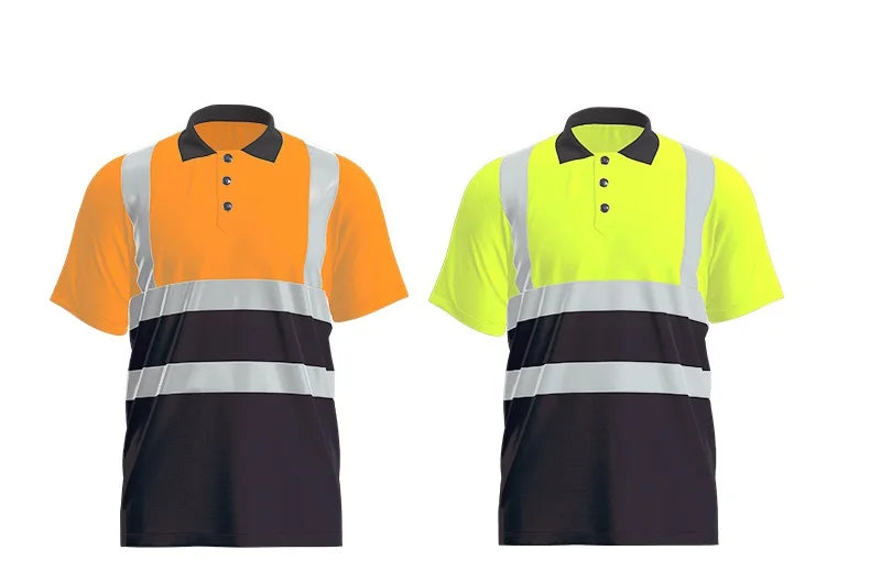 Hi Vis safety work clothes polo shirt safety Cargo pants work trousers Mechanic's repairman Working Shirt with trousers Coverall