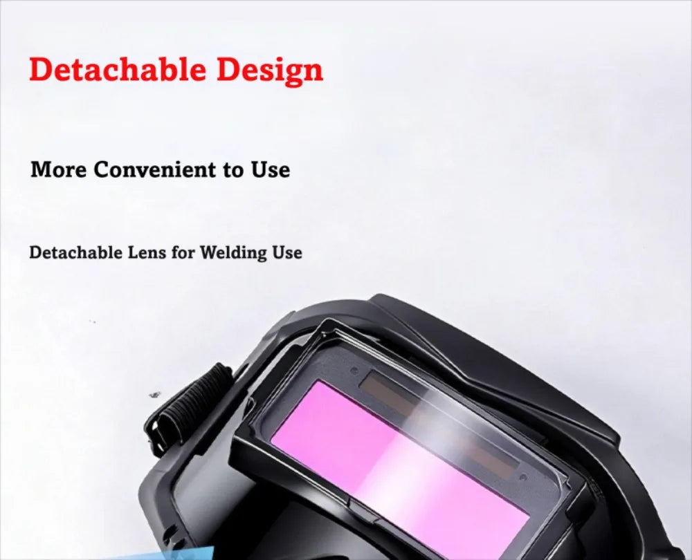 Auto Darkening Auto Darkening Welding Helmet Integrated Type Equipped with Headlights Welding Mask Adjustable Band Split Type
